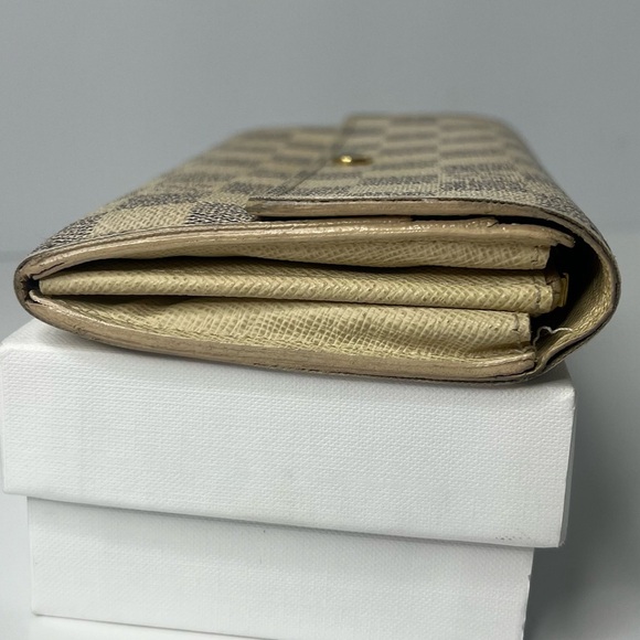 ♥️LOUIS VUITTON Portefeuille Damier Azur Long Sarah Bifold Wallet | PRELOVED!! - Picture 4 of 16